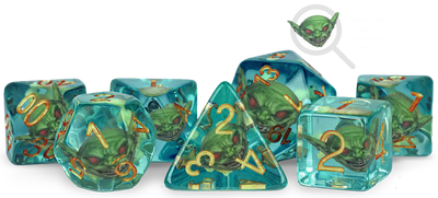 7-Piece RPG Dice Set: Interior Design Pathfinder Goblin