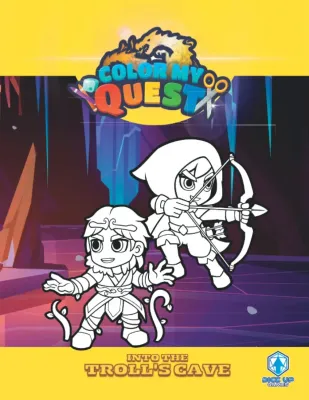 Color My Quest: Into the Troll's Cave Adventure Book