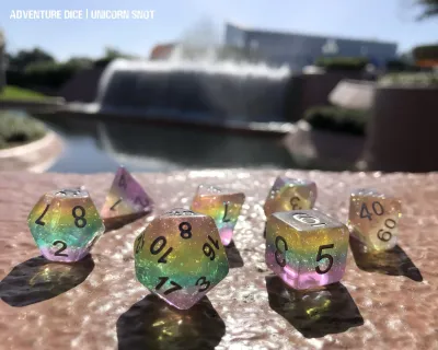 7-Piece RPG Dice Set: Creatures Unicorn Snot