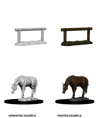 Pathfinder Deep Cuts Miniatures: Horse &amp; Hitch