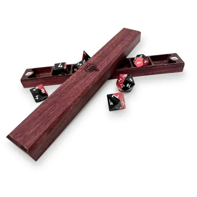 Dice Box - Purple Heart Chest of Holding - Wolf Logo