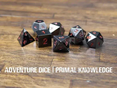 7-Piece RPG Premium Metal Dice Set: Primal Knowledge
