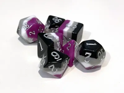 7-Piece RPG Dice Set: Pride