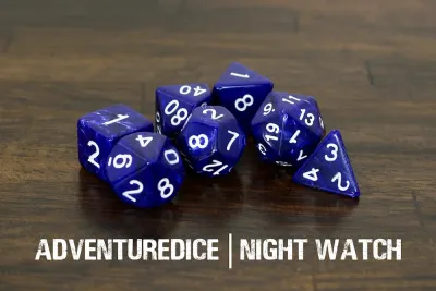 7-Piece RPG Dice Set: RPG Themed Night Watch
