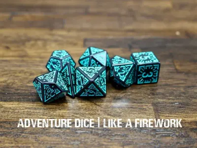 7-Piece RPG Dice Set: Like a Firework