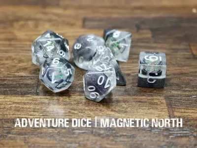 7-Piece RPG Dice Set: Magnetic North
