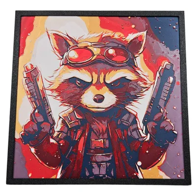 Hueforge: Marvel - Rocket Raccoon Red