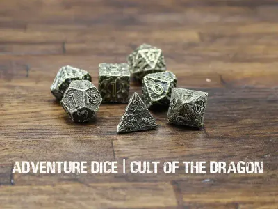 7-Piece RPG Premium Metal Dice Set: Cult of the Dragon