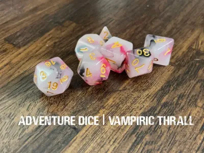 7-Piece RPG Dice Set: Vampiric Thrall