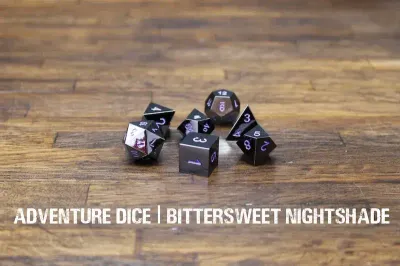 7-Piece RPG Premium Metal Dice Set: Bittersweet Nightshade