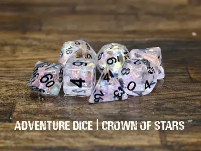 7-Piece RPG Dice Set: Crown of Stars