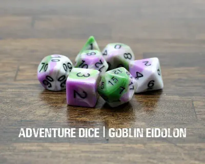 7-Piece RPG Dice Set: Creatures Goblin Eidolon