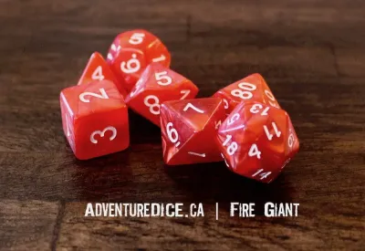 7-Piece RPG Dice Set: RPG Themed Fire Giant