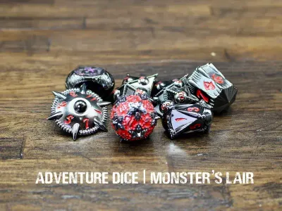 7-Piece RPG Premium Dice Set: Monsters Lair