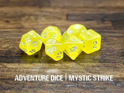 7-Piece RPG Dice Set: Mystic Strike