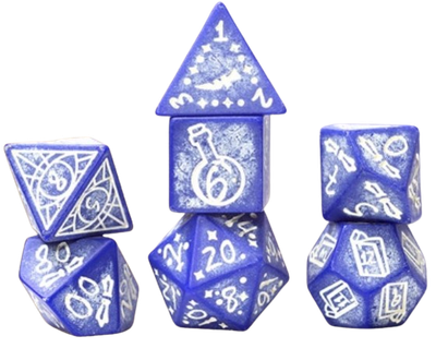 7-Piece RPG Dice Set: Illusory Stone -