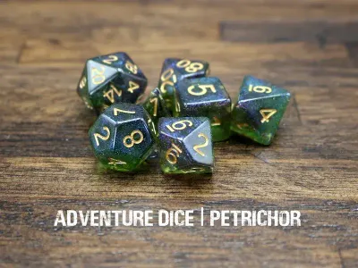 7-Piece RPG Dice Set: Petrichor