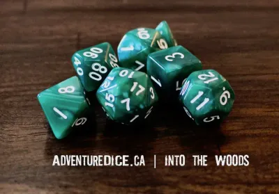 7-Piece RPG Dice Set: RPG Themed Into the Woods