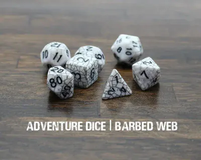 7-Piece RPG Dice Set: Barbed Web
