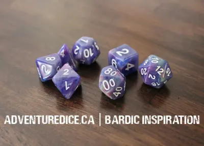 7-Piece RPG Dice Set: RPG Themed Bardic Inspiration