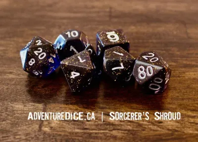 7-Piece RPG Dice Set: Sorcerer’s Shroud