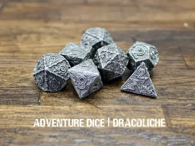 7-Piece RPG Premium Metal Dice Set: Dracoliche
