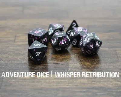 7-Piece RPG Dice Set: RPG Themed Whisper Retribution