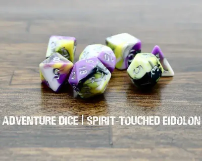 7-Piece RPG Dice Set: RPG Themed Spirit-Touched Eidolon