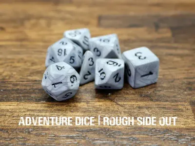 7-Piece RPG Dice Set: Rough Side Out