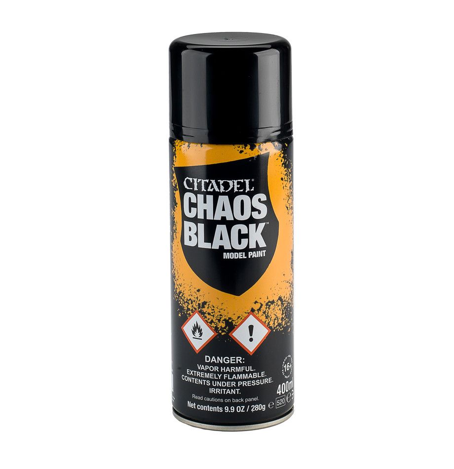 Citadel Spray Paint, Color: Chaos Black