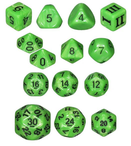 Dungeon Crawl Classics - RPG Dice Set -, Type: Venom Bolt