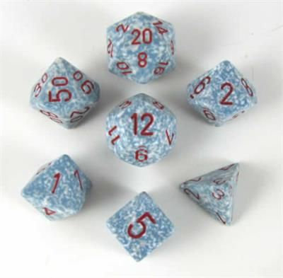 7-Piece RPG Dice Set: Speckled -, Color: Air