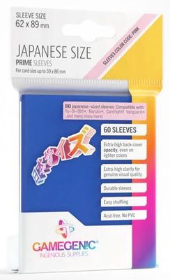 62 x 89 card sleeves Gamegenic Prime Japanese Size | 60 Pack of mm by mm Card Sleeves | Premium Quality Card Game Holder 60 microns 62*89 Yugioh Matte Card Sleeve