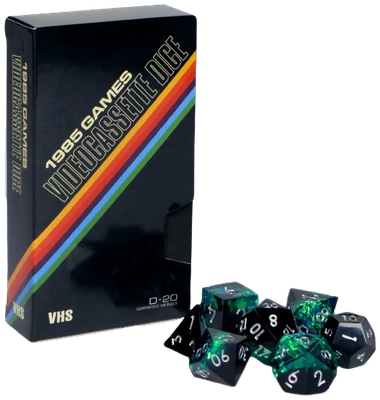 7-Piece RPG Dice Set: VHS Dice -