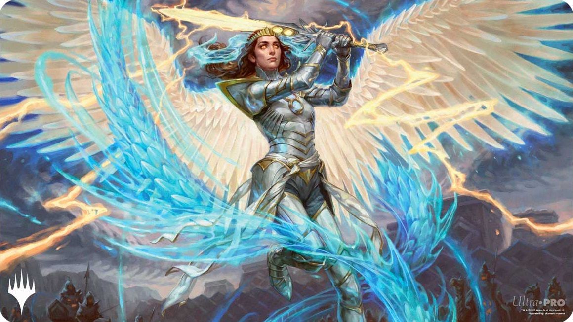 Playmat - Magic The Gathering: Dragonstorm - Shiko, Paragon of the Way Black Stitched, Type: Elspeth, Storm Slayer