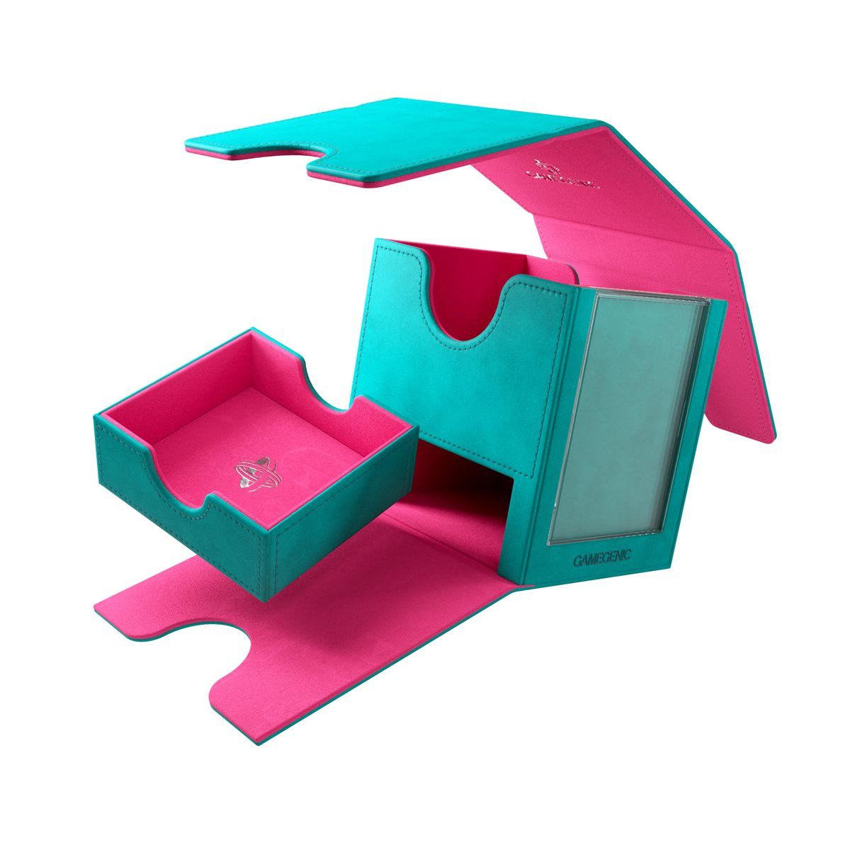 Deck Box - Sidekick Pro XL (100+) -, Color: Teal/Pink