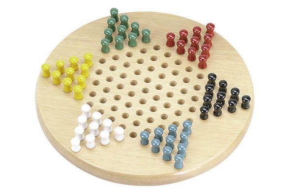 Chinese Checkers Set 11" - Wooden Board with Pegs
