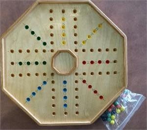 Wooden Wahoo Game: 4 Player (Regular/42 cm) A.K.A. " The Marble Game" or Aggravation