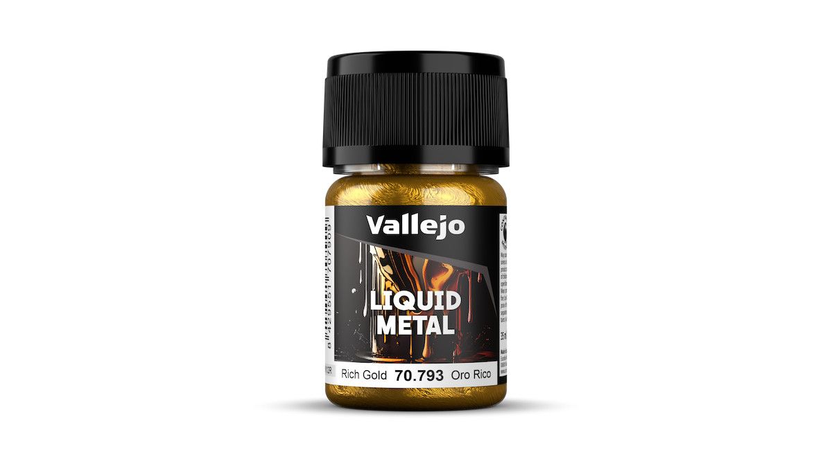 Vallejo Model Color Alcohol Based Paint Liquid Metal Rich Gold 35mL