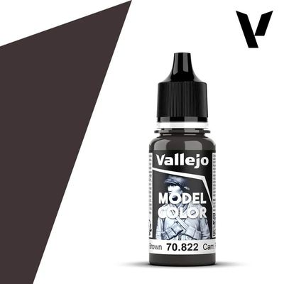 Vallejo Model Color Acrylic Paint Cam. Black Brown 17mL