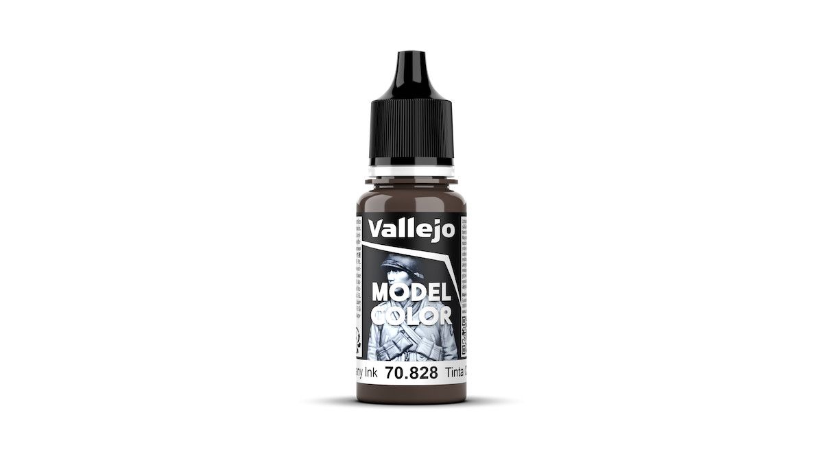 Vallejo Model Color Acrylic Paint Mahogany Ink 17mL