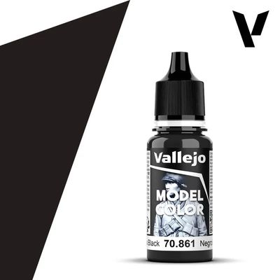 Vallejo Model Color Acrylic Paint Gloss Black 17mL