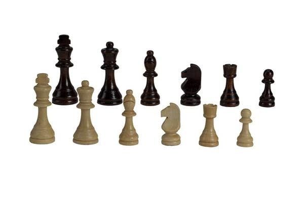 Chess Pieces - Wooden Black/Natural (3.5" King)