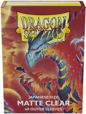 Sleeves - 59x86mm (Japanese) - Dragon Shield - 60/pk - Matte - Clear (Double Outer)