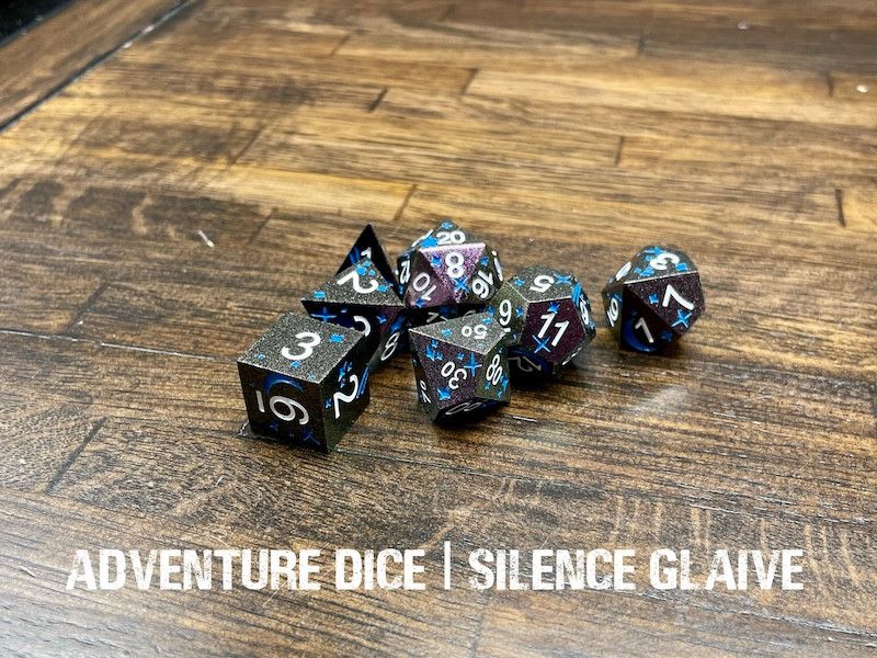 7-Piece RPG Premium Dice Set: Silence Glaive