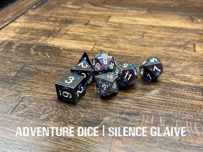 7-Piece RPG Premium Dice Set: Silence Glaive