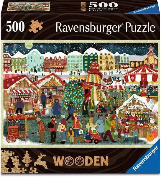 500 pcs - Christmas Market (Wooden Puzzle)