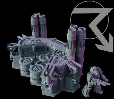 Battlefield in a Box: Hextech: Industrial Fluidworks - Processing Plant