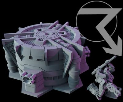 Battlefield in a Box: Hextech: Industrial Fluidworks - Large Storage Tanks