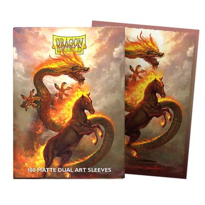 Sleeves - 63x88mm - Dragon Shield - 100/pk - Brushed Art - Fire Horse